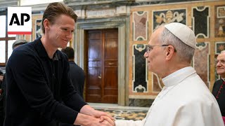 Pope Leo XIV meets with Italian soccer champions Napoli