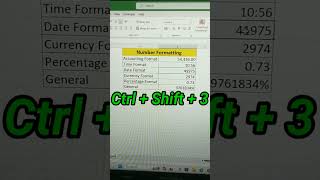 Number Formatting Shortcut Tricks In Excel💯| Excel Tips And Tricks🔥#shorts #interview || Boltswp ||