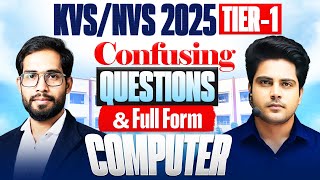 KVS/NVS 2025 Tier 1 Computer Confusing Questions & Full Form by Sachin Academy live 12pm