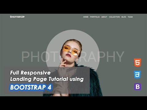 Responsive Landing Page using Bootstrap || Part 1