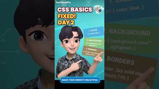 CSS basics Colors, Backgrounds & Borders I Day 2 CSS Series #technology #shorts #trending #fyp