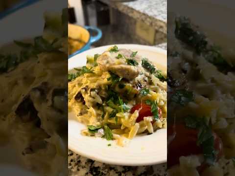 Pork tenderloin orzo bake #porktenderloin  #orzo #pastabake #onepotmeal #onepotdish