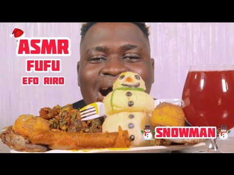 ASMR FUFU⛄SNOWMAN & EFO RIRO SOUP MUKBANG (No talking) ||EATING SHOW||(Eating Sounds)MIKEWEALTH ASMR