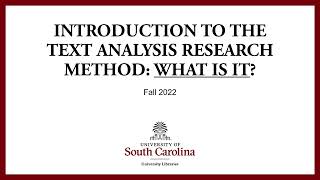 What is Text Analysis?