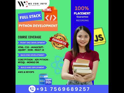 FULL STACK PYTHON DEVELOPMENT WITH 100 % PLACEMENT GUARANTEE