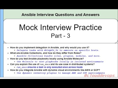 Ansible Interview Questions with Answers Explanation (Part - III)