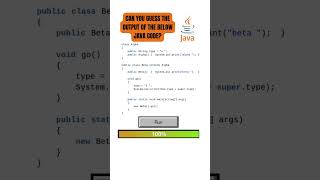 Guess the output of the JAVA code - 11 #computer #programminglanguage #java #javascript #education