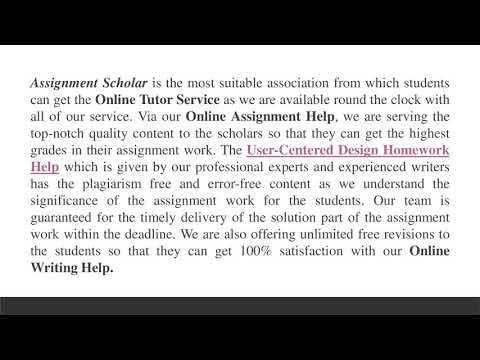 User Centred Design Assignment Help assignmentscholar