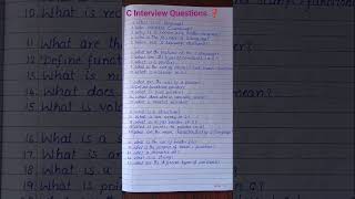 C Interview Questions ❓/C Language Interview Questions/Company Interview C Questions