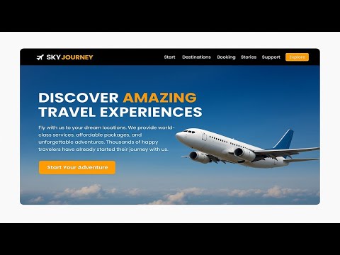 Build a Responsive Travel Website | HTML, CSS & JavaScript Landing Page Tutorial