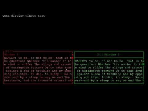 Arduino terminal UI framework library demo 4