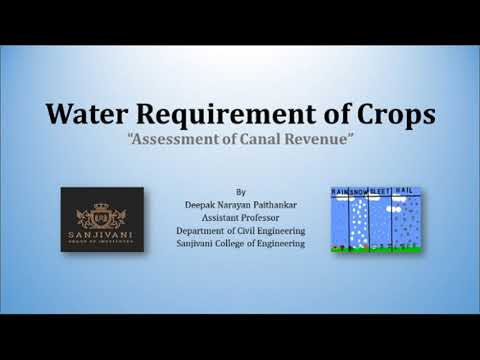 Assessment of Canal Revenue