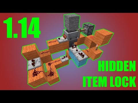Minecraft 1.14-1.18+ Undetectable Hidden Item Key Lock - Redstone Tutorial