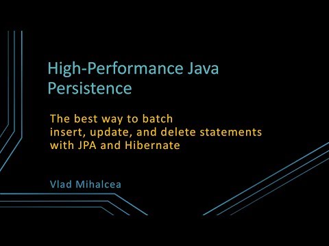 The best way to batch insert, update, and delete statements with JPA and Hibernate