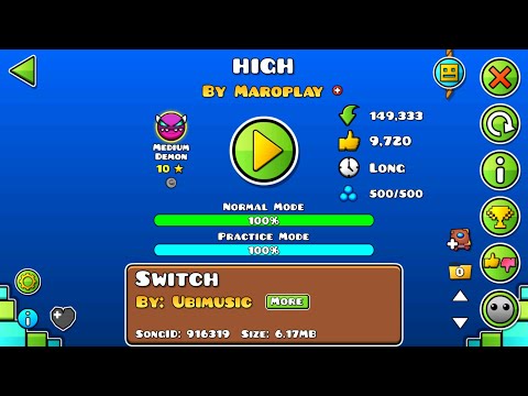 MY FIRST MEDIUM DEMON FOR 1000 STARS ⭐ High by Maroplay