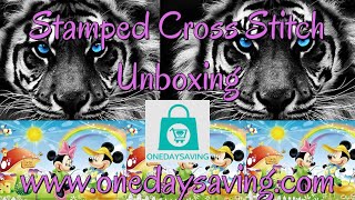 ONEDAYSAVING 3of3 #unboxing #onedaysaving #flosstube #stampedcrossstitch #pointdecroix #crossstitch