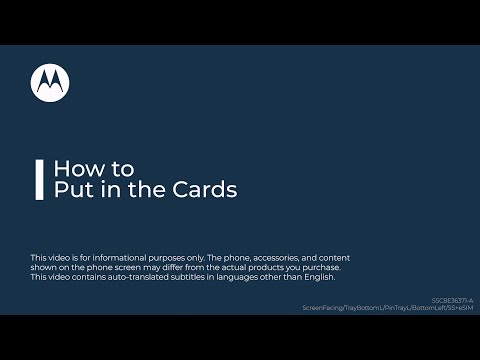 How to put the cards into your moto g85 5G / motorola edge 60 / edge 60 fusion single SIM phone