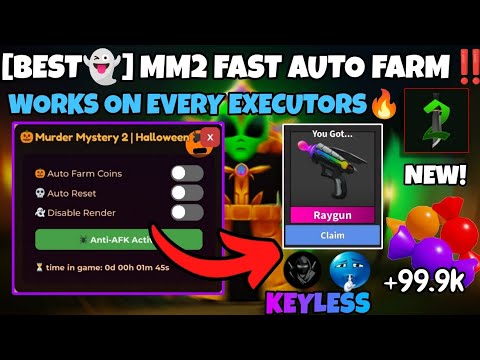 BEST MM2 AUTO FARM SCRIPT | HALLOWEEN EVENT 🎃 | NO KEY | WORKS ON ANY EXECUTOR | DIRECT LINK