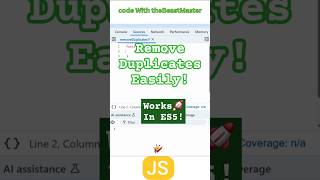 Remove duplicates in #javascript #es5 #learn #programming #coding #codingIsFun #codingIsLife