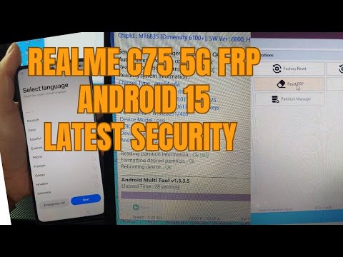 Realme C75 5G (RMX3943) Latest FRP Unlock | Android 15 | AMT Tool