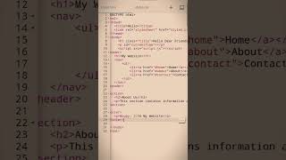 Very Basic website in HTML#CodingSkills#WebDesignInspiration#HTMLCode#WebDeveloperLife