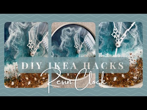 DIY IKEA Hacks | Resin Wall Clock | Resin Tutorial | Resin For Beginners | Resin Waves | Sea Themed