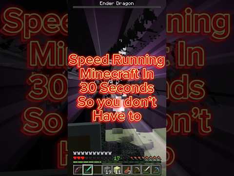 Speedrunning Minecraft in 30 Seconds so you don’t have to #minecraft #shorts #challenge #survival
