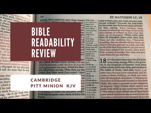 Cambridge Pitt Minion KJV: Readability Review