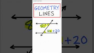 BASIC GEOMETRY: PARALLEL Lines – what is the value of x?