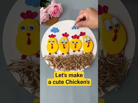 Let's Make a cute Chicken's - CRAFT EVERYDAY!  #craft #animals