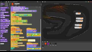 Orange vs Violet Forrest run, made in Snap! programming language
