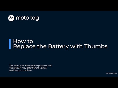 How to replace the battery in your moto tag with your thumbs