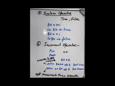 php operators #operation #operator #boolean #increment #comparison #logical #video #shorts #program