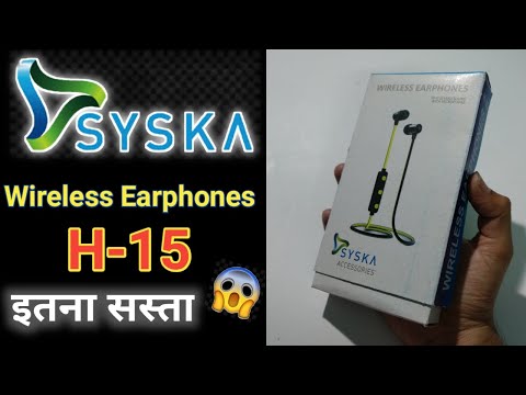 Syska wireless Earphones H-15 unboxing & review in hindi || syska bluetooth headphones || syska BT