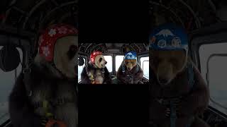Panda and friend challenge helicopter skydiving!! #PandaLife #FriendshipGoals  #CuteMoments