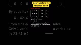 Eigenvectors for Repeated Eigenvalues: The Complete Guide #eigenvaluesandeigenvectors #engineeringst