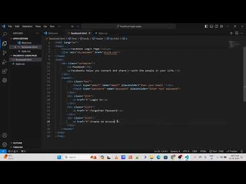 How to Create Facebook Login Page||Using HTML CSS||Facebook Login Page Kaise Banaye||#facebook#login