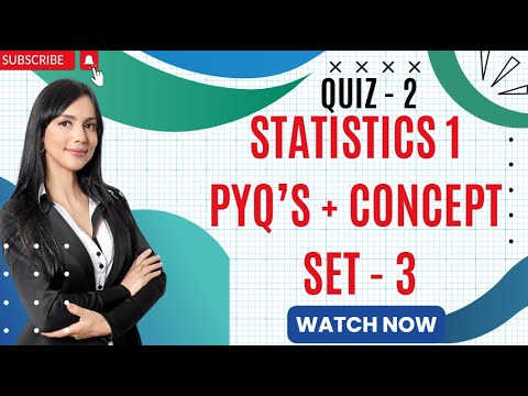 QUIZ 2| STATISTICS 1, PYQ's + CONCEPT , SET 3| #bsdatascience #bsdegree#iitmadras