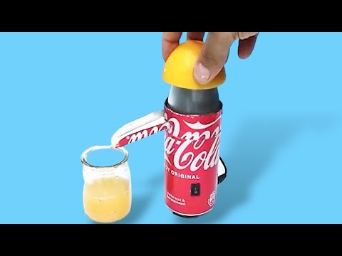 How To Make a Powerful Electric Oranges Juicer and for Lemons at Home using recyclables materiales.