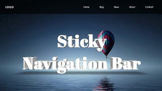 Sticky navbar with jquery | HTML, CSS & JavaScript
