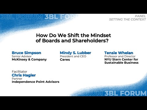 Panel: How Do We Shift the Mindset of Boards and Shareholders?