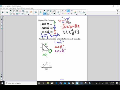 intro to trig 2020