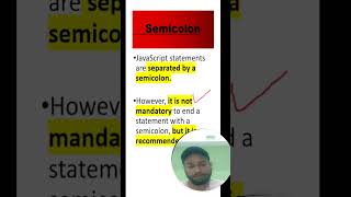 Javascript Semicolon its important to write on code #javascript #frontenddeveloper #shorts #codehut