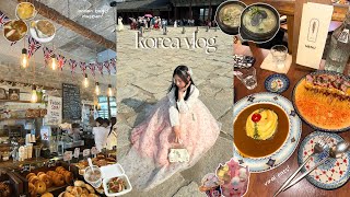 KOREA VLOG 🪷 : wearing hanboks, han river ramen, viral eats, last days in korea, what i eat