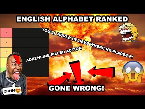 Ranking the Entire English Alphabet