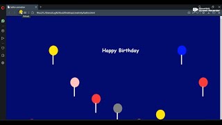 Happy birthday animation using html and css/ ballon animation/html mini project