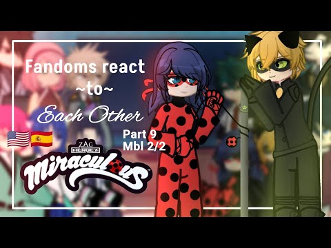 🇺🇸🇪🇸 Fandoms React To Each Other| Part 9 | MLB 2/2 | Gacha life 2 | It's Knsita 