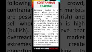 How to define contrarian trading ??