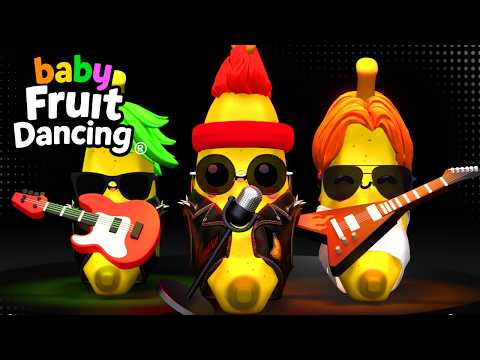 Banana Rock & Roll 🍌🎸 | Baby Fruit Dancing | High Contrast Sensory Video for Toddlers