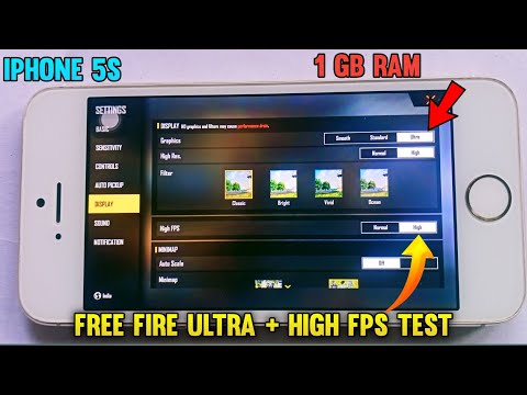 Iphone 5s free fire ultra graphics + high fps test in 2022 🔥 | 1 gb ram iphone handcam gameplay